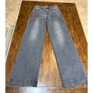 Juicy Couture Pants 1/25 Wide Leg Jeans Black Washed Denim